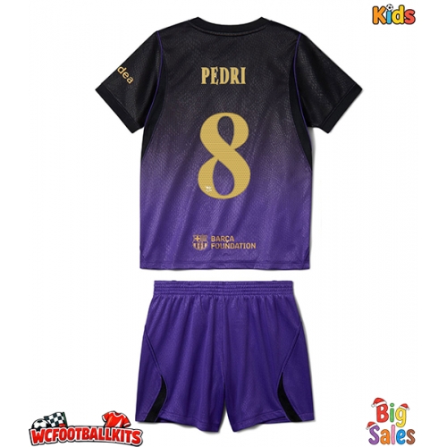 Barcelona Pedri Gonzalez #8 Replica Away Stadium Kit for Kids 2026-27 Short Sleeve (+ pants)